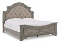 Queen Size Wooden Bed Frame with Upholstered Bed Head - Panuara